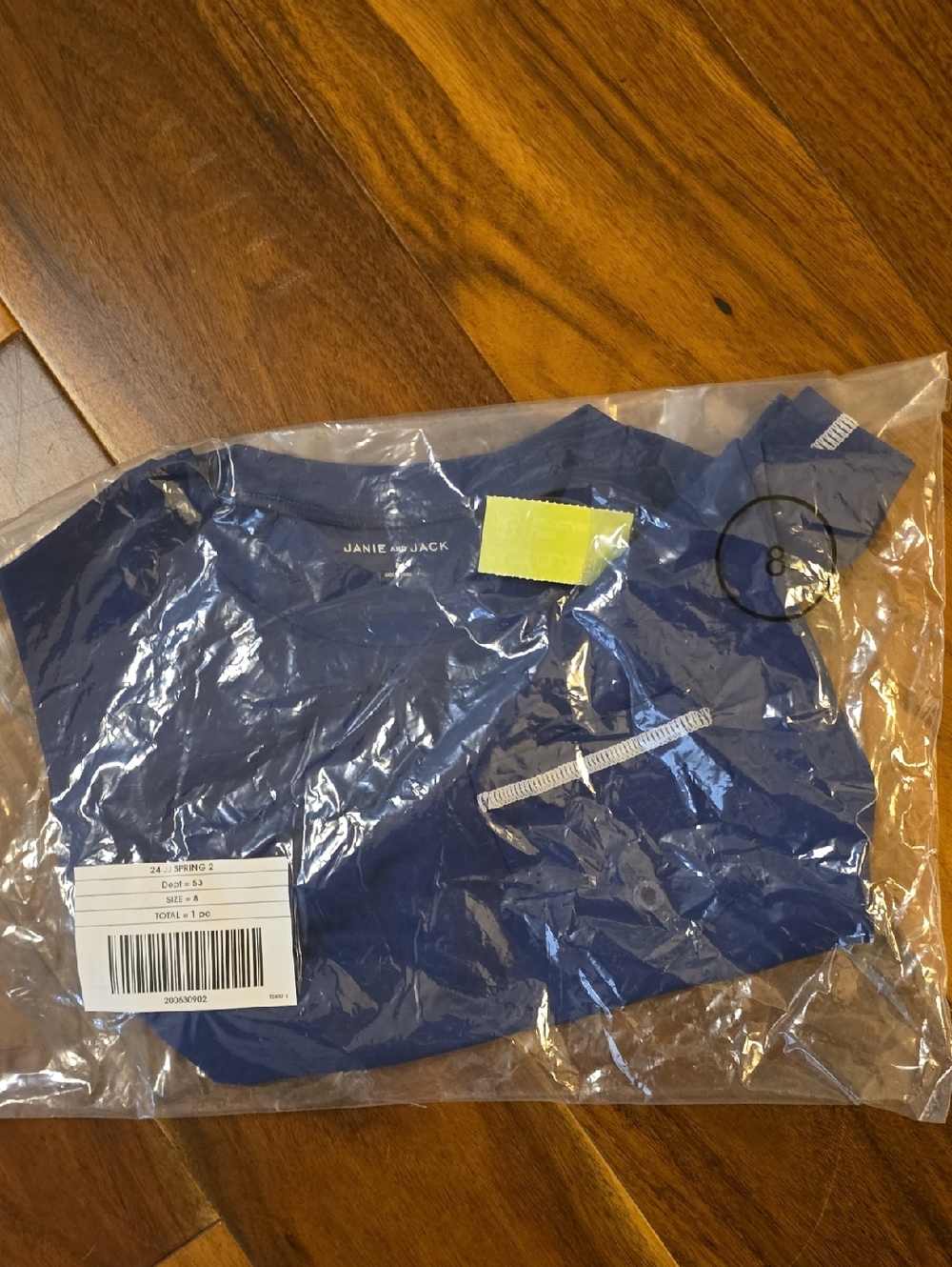 Janie and Jack Navy Short-Sleeve Crew Shirt